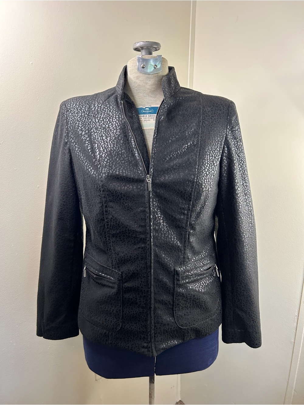 Black Animal Print Jacket